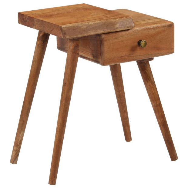Bedside Table Solid Acacia Wood 45x32x55 Cm Image 10