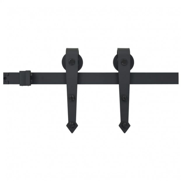 Sliding Door Hardware Kit 183 Cm Steel Black