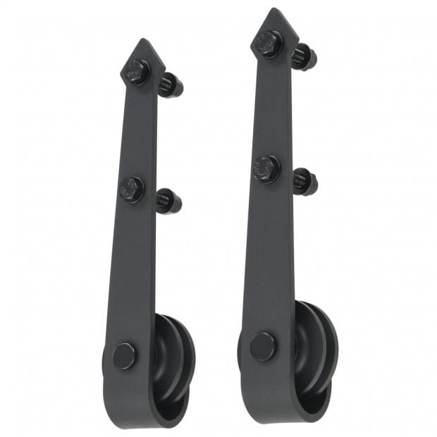 Sliding Door Hardware Kit 183 Cm Steel Black Image 4