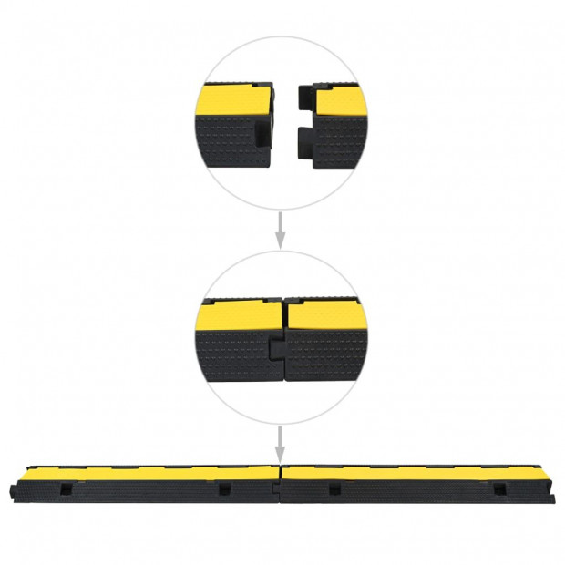 Cable Protector Ramp 1 Channel Rubber 100cm Image 3