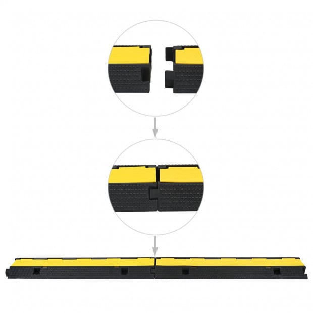 Cable Protector Ramps 2 Pcs 1 Channel Rubber 100 Cm Image 4