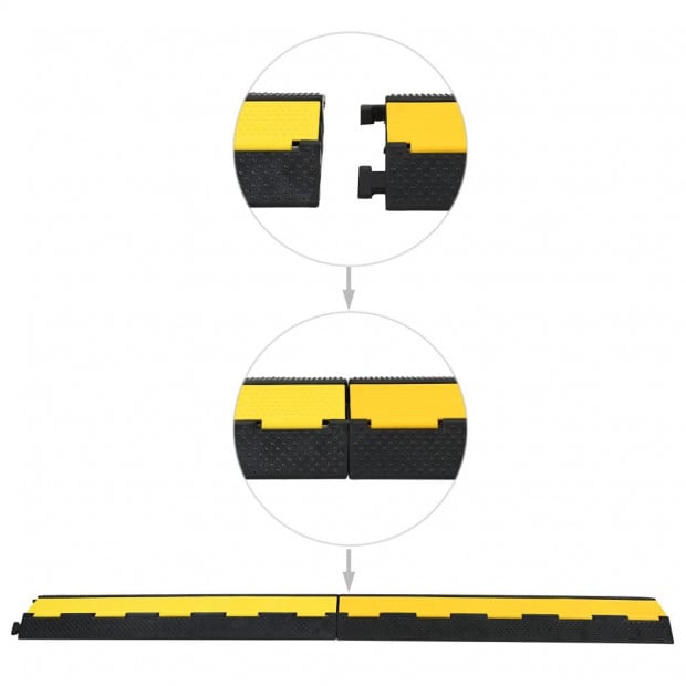 Cable Protector Ramp 2 Channels Rubber 101.5 Cm Image 3