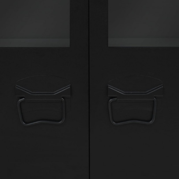 Sideboard Metal Industrial Style 120x35x70 Cm Black Image 2