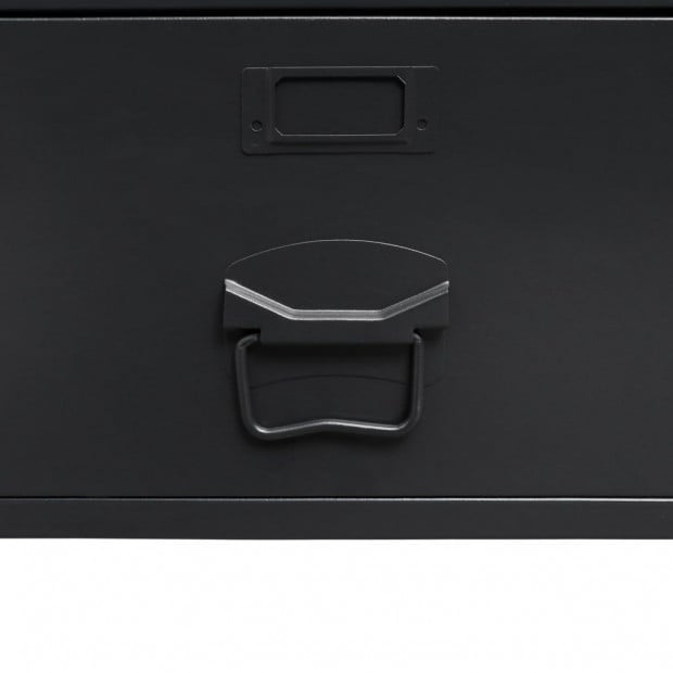 Wardrobe Metal Industrial Style 90x40x180 Cm Black Image 5
