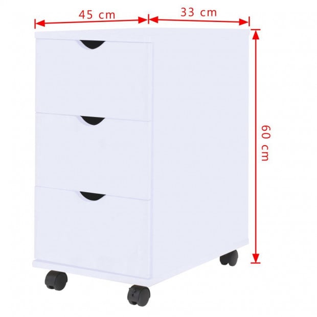 Drawer Unit 33x45x60 Cm White Image 6