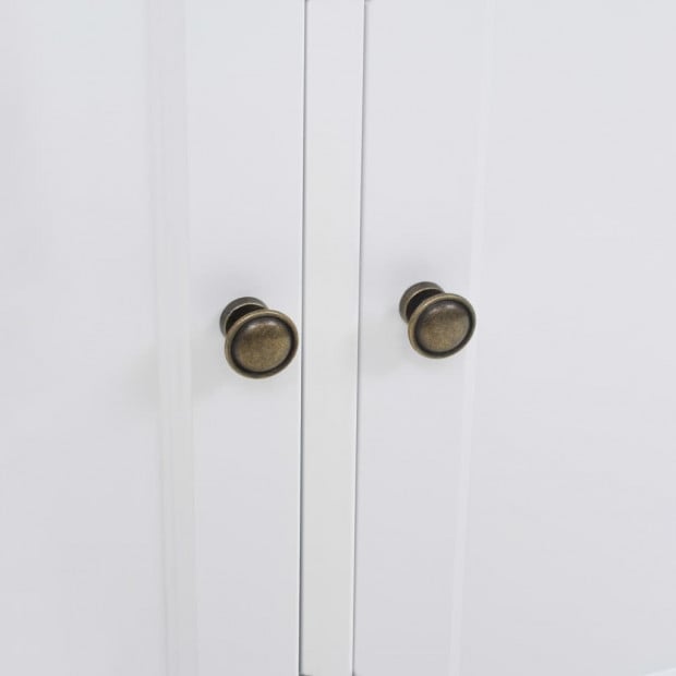 Sideboard With 3 Doors Mdf And Pinewood 105x35x77.5 Cm Image 2