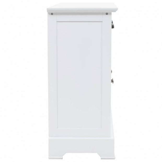 Sideboard With 3 Doors Mdf And Pinewood 105x35x77.5 Cm Image 5
