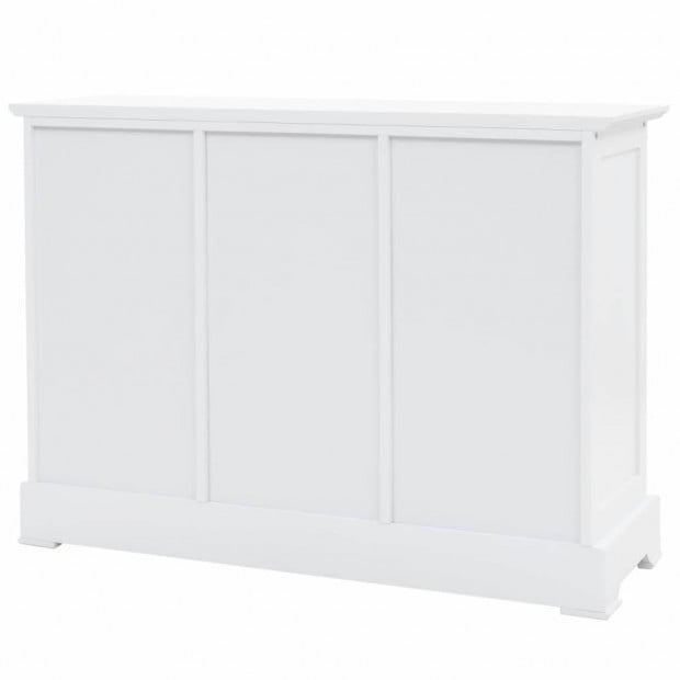 Sideboard With 3 Doors Mdf And Pinewood 105x35x77.5 Cm Image 6