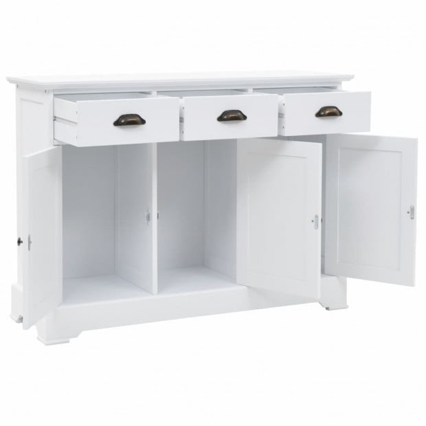 Sideboard With 3 Doors Mdf And Pinewood 105x35x77.5 Cm Image 7