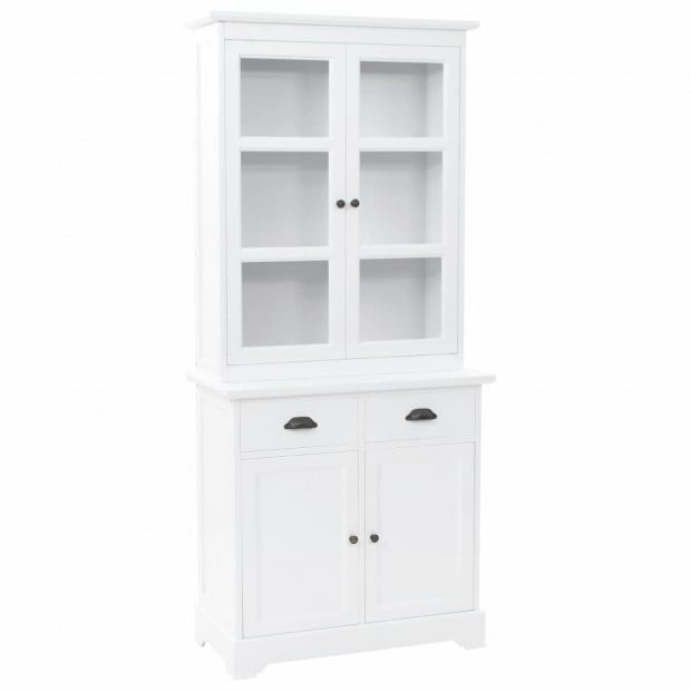Welsh Dresser With 4 Doors Mdf And Pinewood 80x40x180 Cm