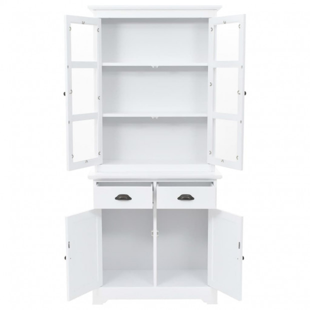 Welsh Dresser With 4 Doors Mdf And Pinewood 80x40x180 Cm Image 7