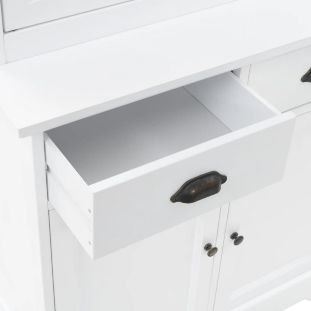 Welsh Dresser With 4 Doors Mdf And Pinewood 80x40x180 Cm Image 8