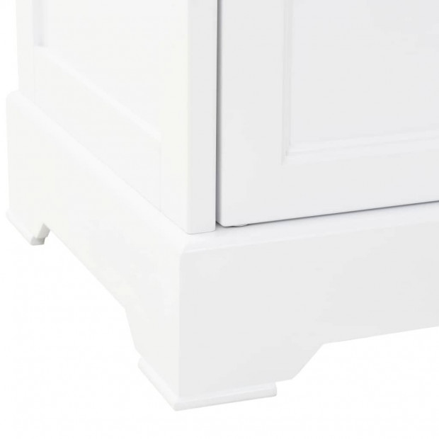 Welsh Dresser With 4 Doors Mdf And Pinewood 80x40x180 Cm Image 9