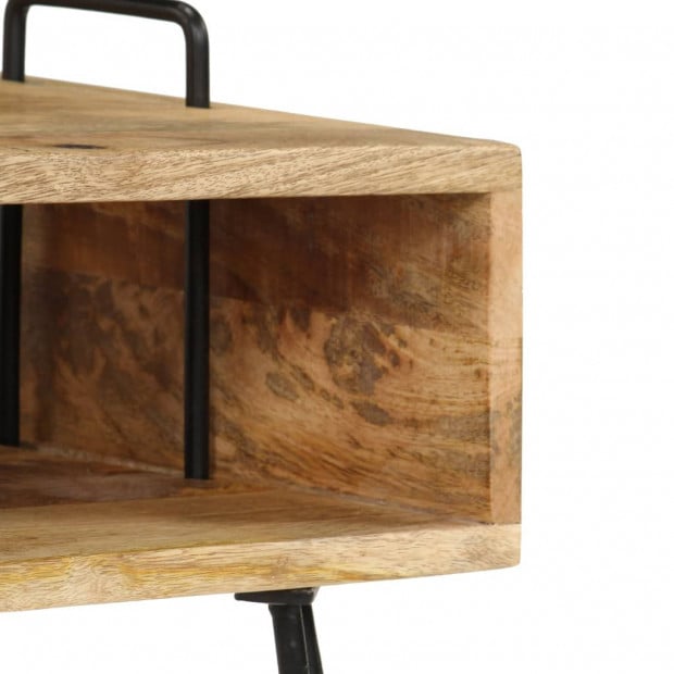 Bedside Table Solid Mango Wood 40x34x47 Cm Image 5