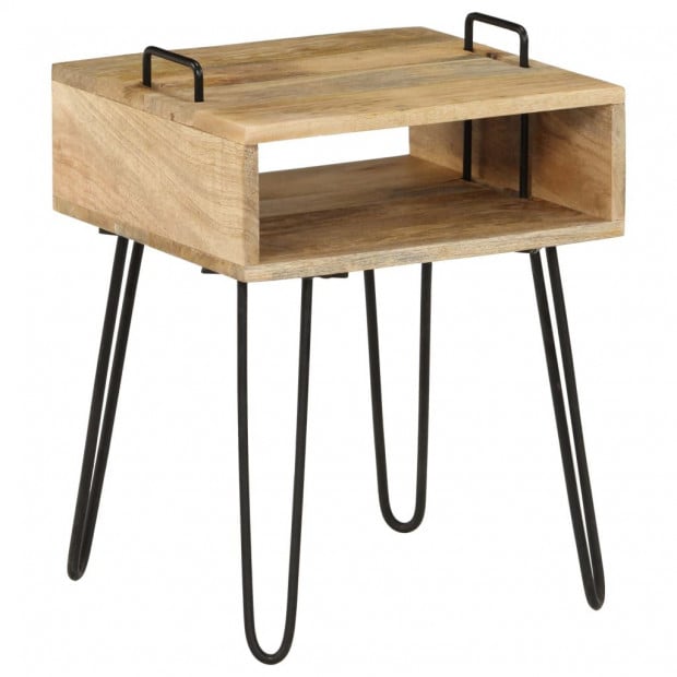 Bedside Table Solid Mango Wood 40x34x47 Cm Image 7
