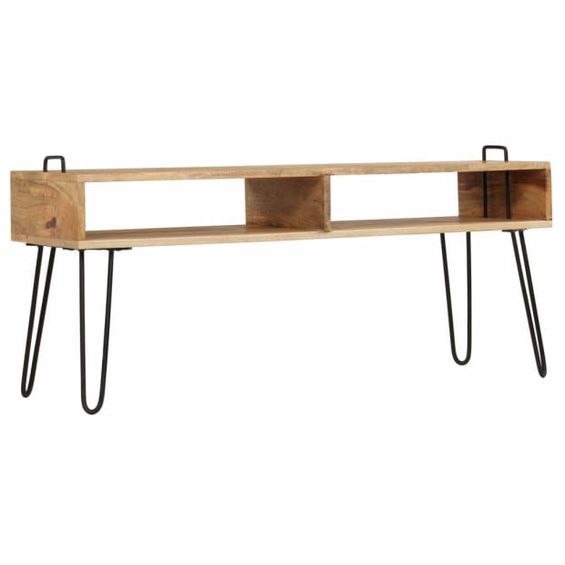 Tv Stand Solid Mango Wood 110x35x45 Cm Image 2