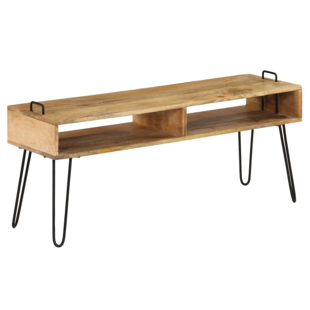 Tv Stand Solid Mango Wood 110x35x45 Cm Image 11