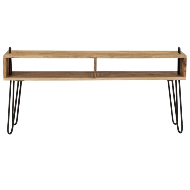 Tv Stand Solid Mango Wood 110x35x45 Cm Image 3