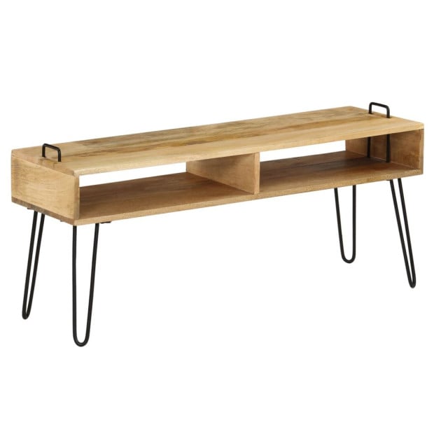 Tv Stand Solid Mango Wood 110x35x45 Cm Image 10