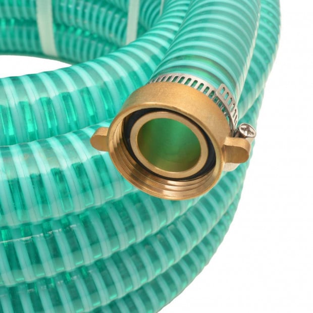 Suction Hose With Brass Connectors 10 M 25 Mm Green Image 2