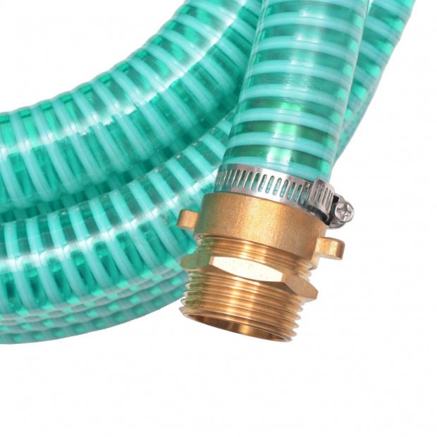 Suction Hose With Brass Connectors 10 M 25 Mm Green Image 5