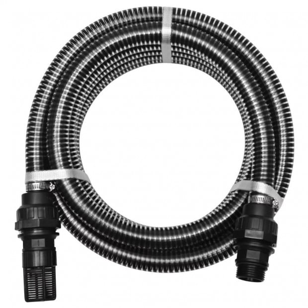 Suction Hose With Connectors 7M 22mm Black