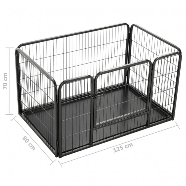Puppy Playpen Steel 125x80x70 Cm Image 7
