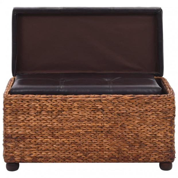 Bench Set 2 Pieces Seagrass Brown Image 10