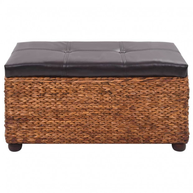 Bench Set 2 Pieces Seagrass Brown Image 6