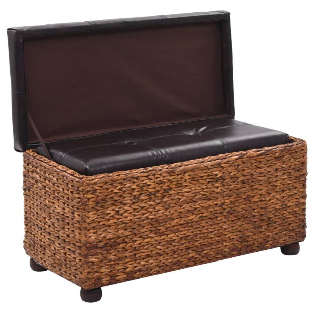 Bench Set 2 Pieces Seagrass Brown Image 9