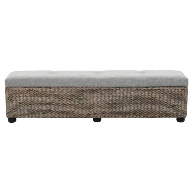 Bench Seagrass 140x29x36cm Ottoman Grey Image 2