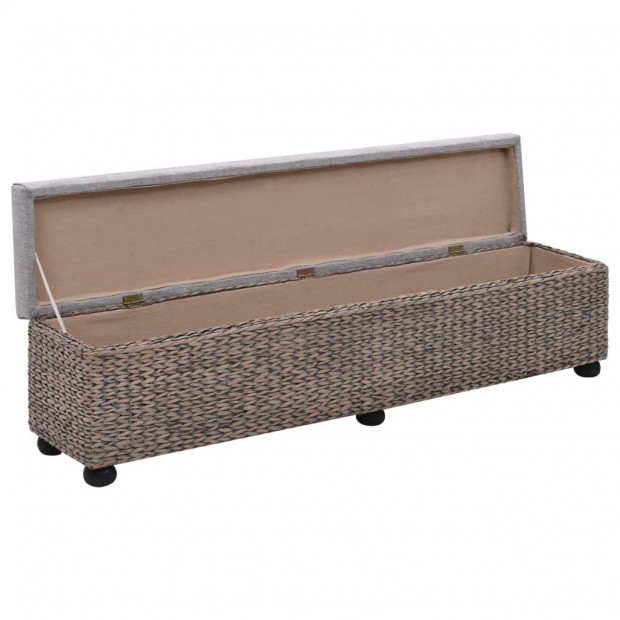 Bench Seagrass 140x29x36cm Ottoman Grey Image 5