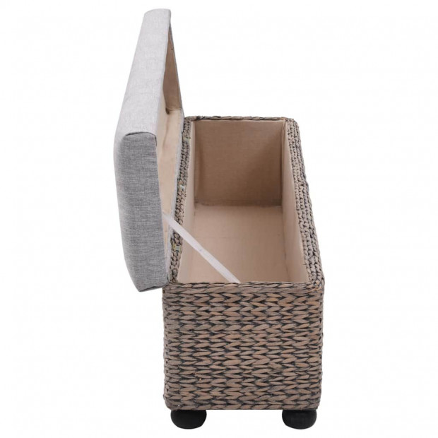 Bench Seagrass 140x29x36cm Ottoman Grey Image 6