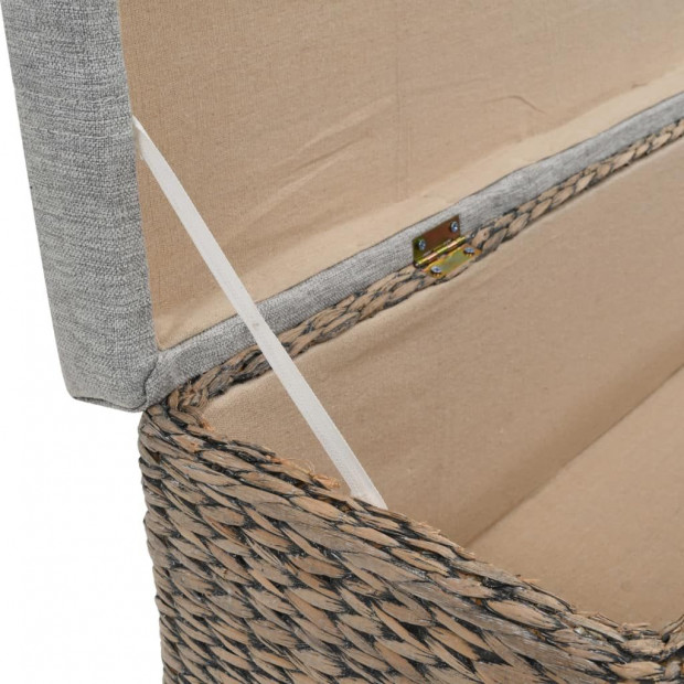 Bench Seagrass 140x29x36cm Ottoman Grey Image 8