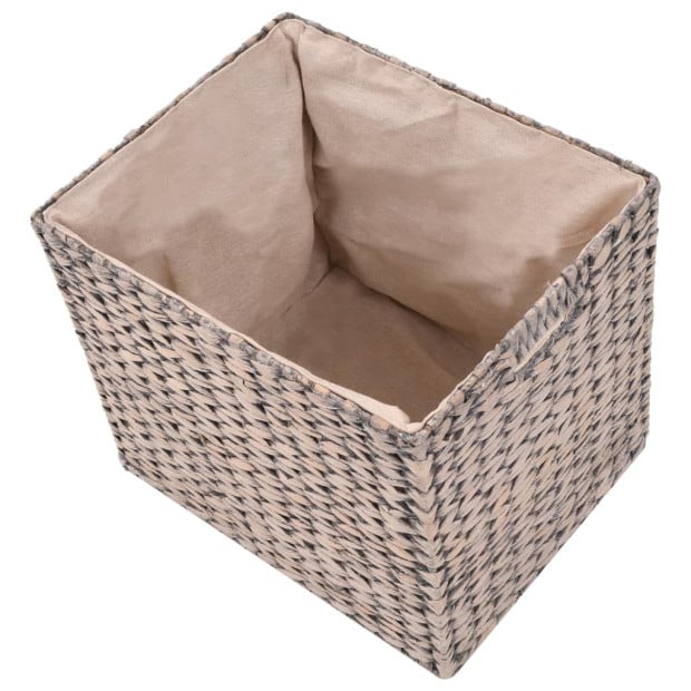 Bench With 3 Baskets Seagrass 105x40x42 Cm Grey Image 7