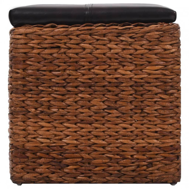 Bench With 3 Baskets Seagrass 105x40x42 Cm Brown Image 4
