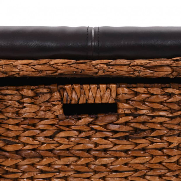 Bench With 3 Baskets Seagrass 105x40x42 Cm Brown Image 7