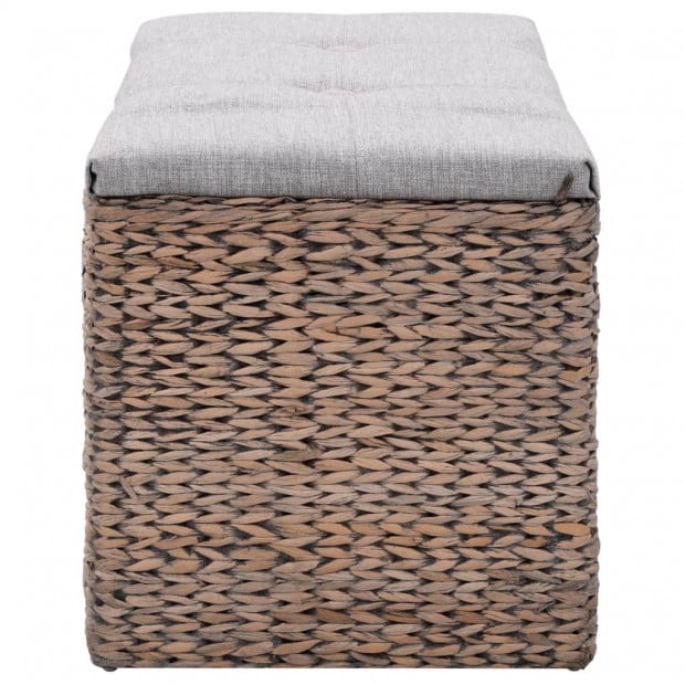 Bench With 2 Baskets Seagrass 71x40x42 Cm Grey Image 4