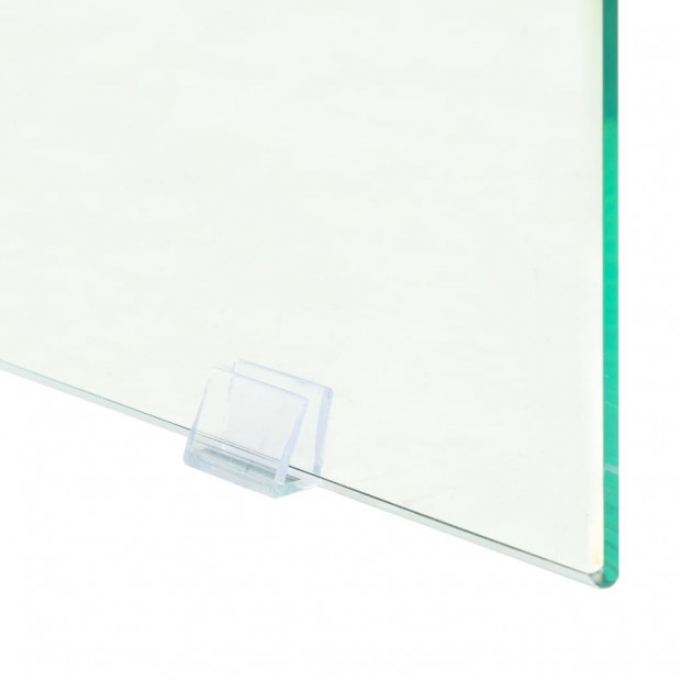 Console Table MDF And Glass 120x30x76cm Oak Image 4