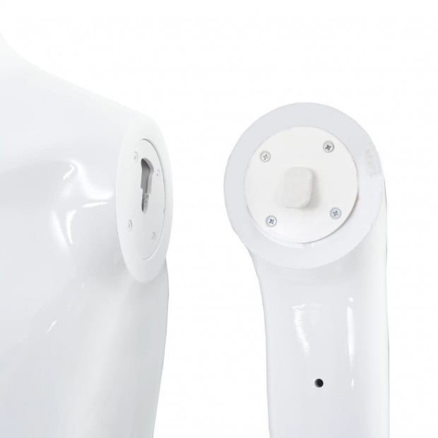 Full Body Male Mannequin With Glass Base Glossy White 185 Cm Image 9