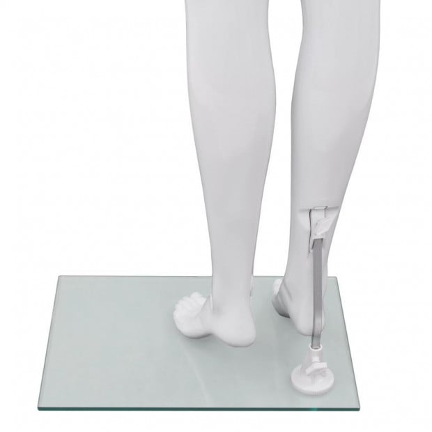 Full Body Female Mannequin With Glass Base Glossy White 175 Cm Image 7