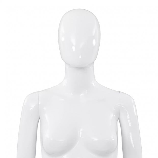 Full Body Female Mannequin With Glass Base Glossy White 175 Cm Image 8