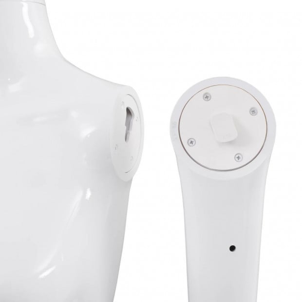 Full Body Female Mannequin With Glass Base Glossy White 175 Cm Image 10