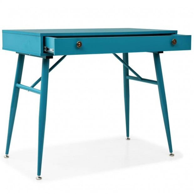 Writing Desk With Drawer 90x50x76.5 Cm Antique Green Image 2