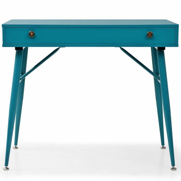 Writing Desk With Drawer 90x50x76.5 Cm Antique Green Image 3