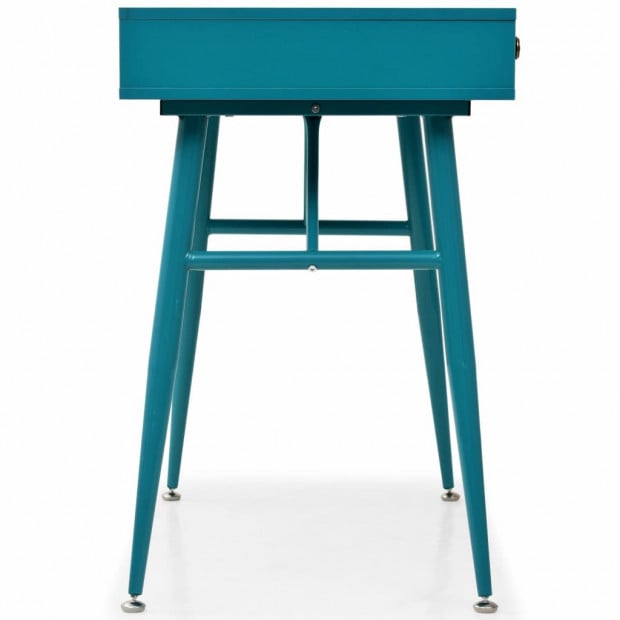 Writing Desk With Drawer 90x50x76.5 Cm Antique Green Image 4