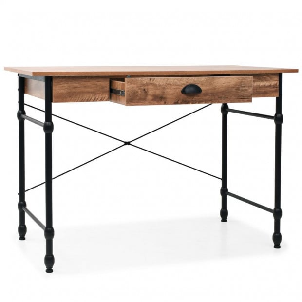 Writing Desk With Drawer 110x55x75 Cm Oak Colour Image 3