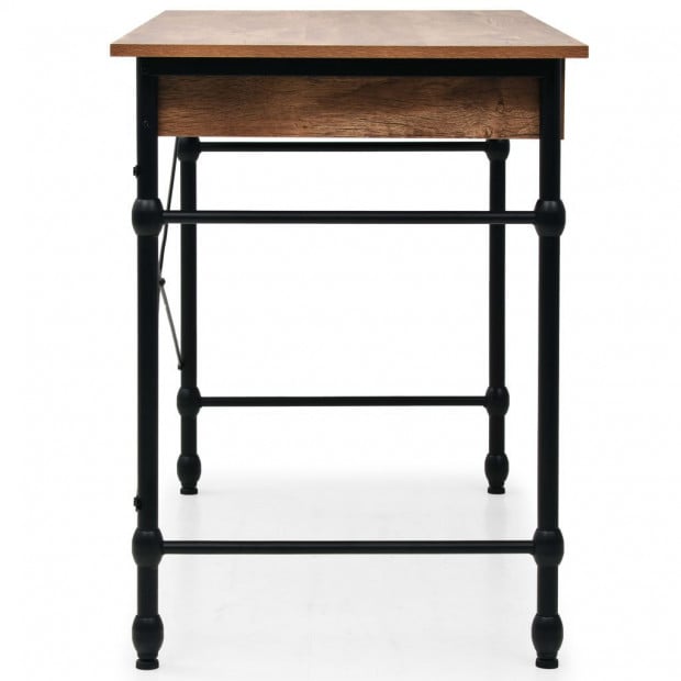 Writing Desk With Drawer 110x55x75 Cm Oak Colour Image 5