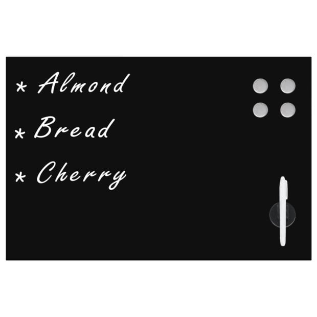 Wall Mounted Magnetic Blackboard Glass 60x40 Cm Image 2