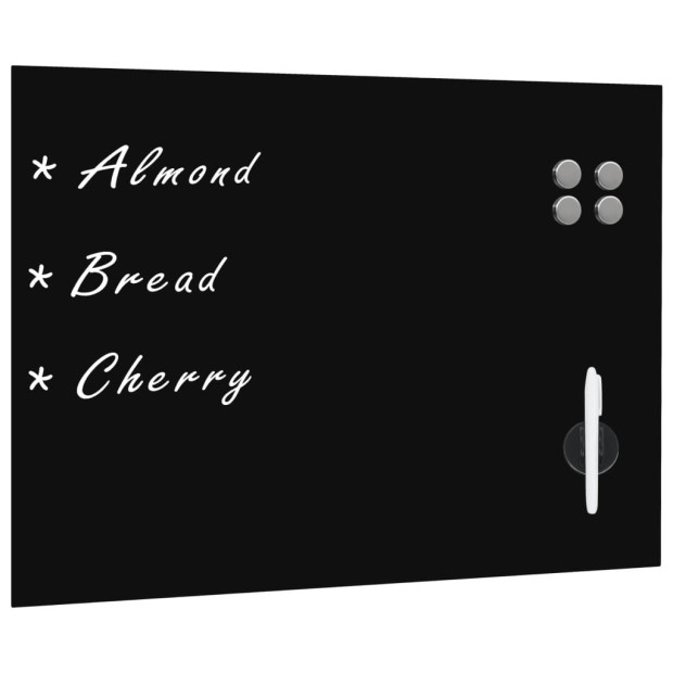 Wall Mounted Magnetic Blackboard Glass 80x60 Cm